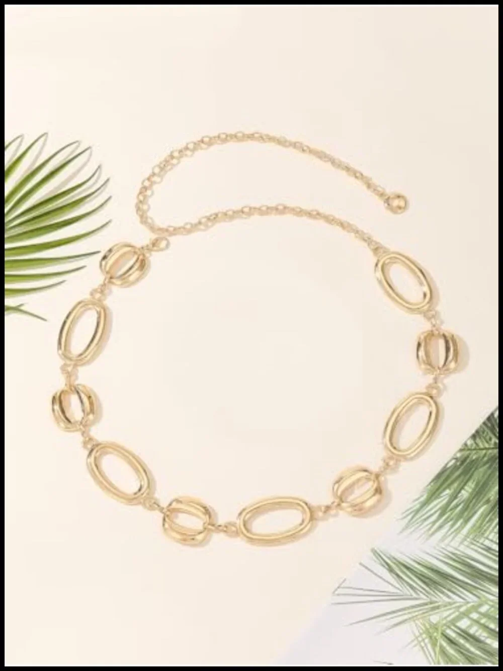 Chunky Chain Waist Belt Silver Body Chain Metal Belt for Dress